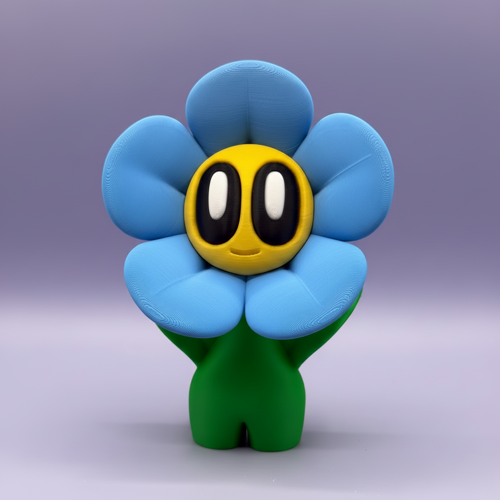 Blaue Blob-Blume 2000x2000px