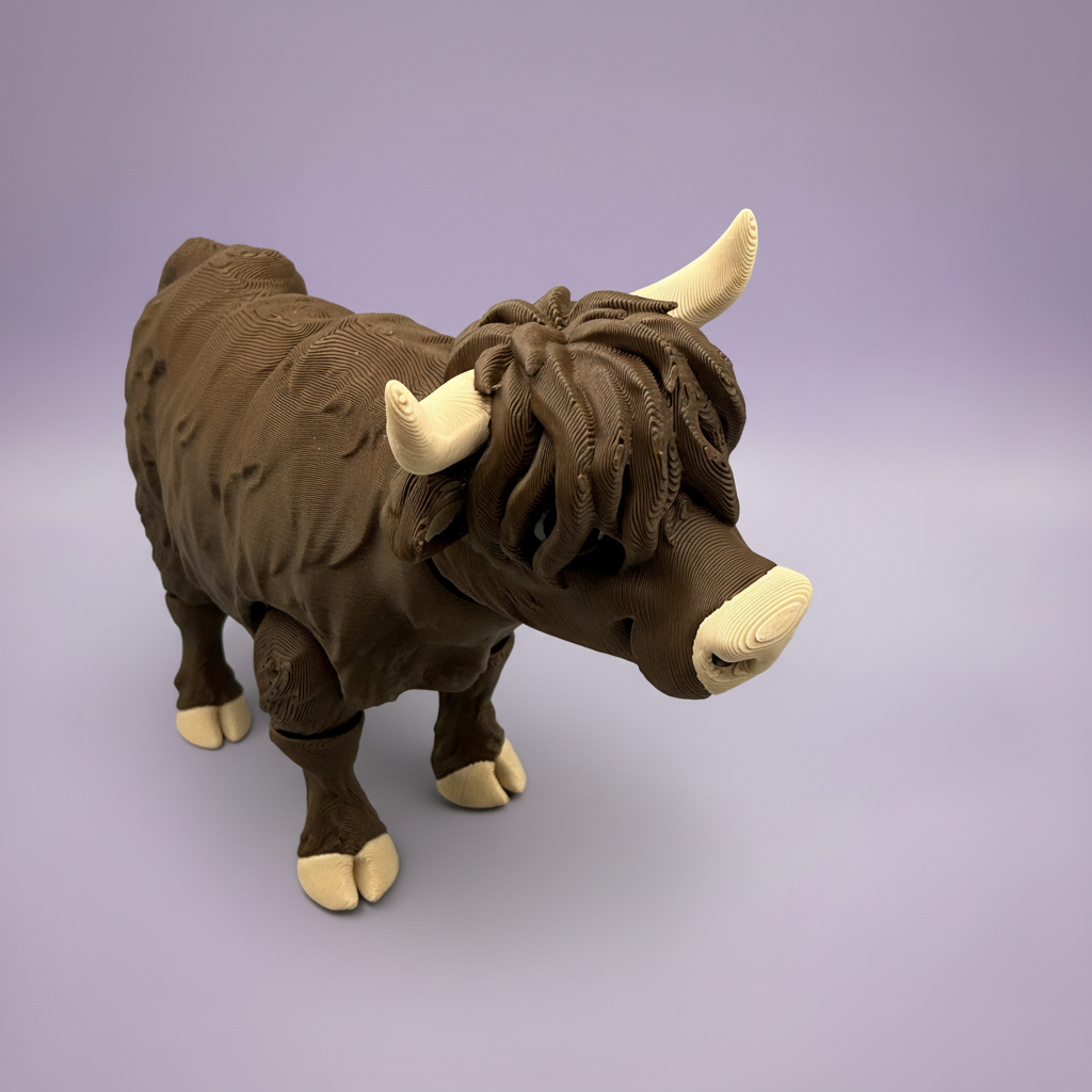 Highland Cattle Nahaufnahme – Lavendel