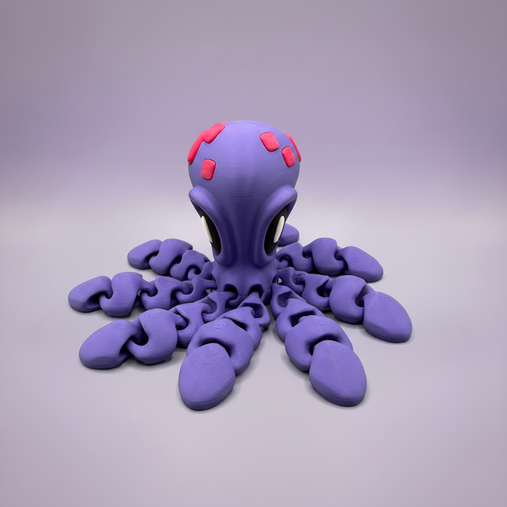Lila Oktopus liegend – Lavendel