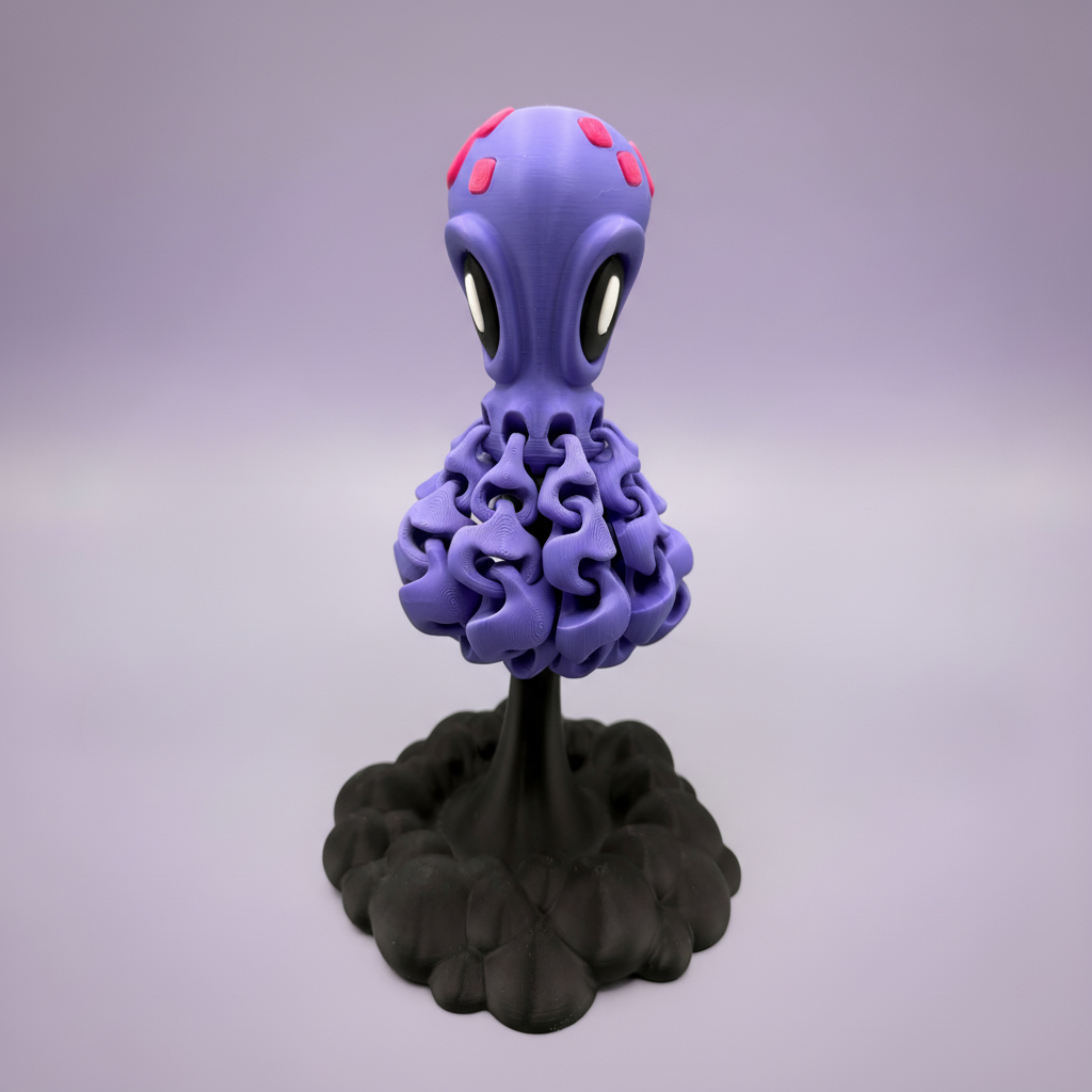 Lila Oktopus stehend – Lavendel