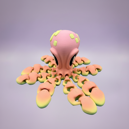 Pink Oktopus liegend – Lavendel