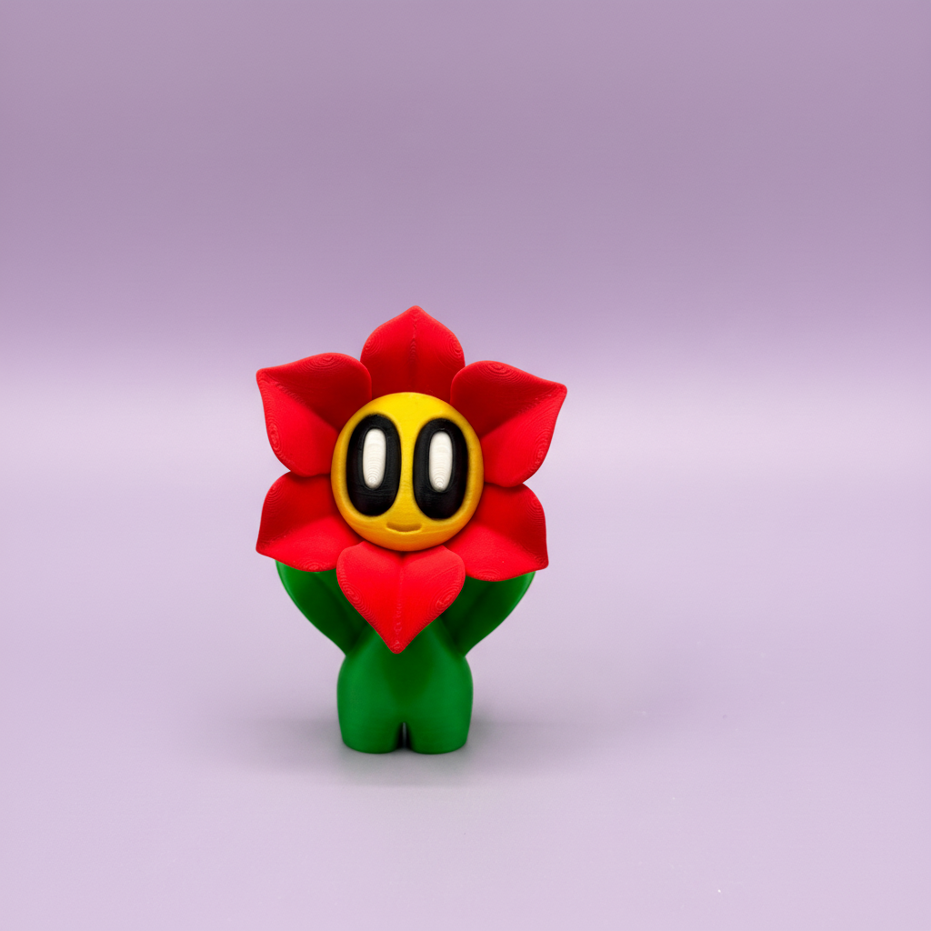 Rote Blume mit Lavendelhintergrund